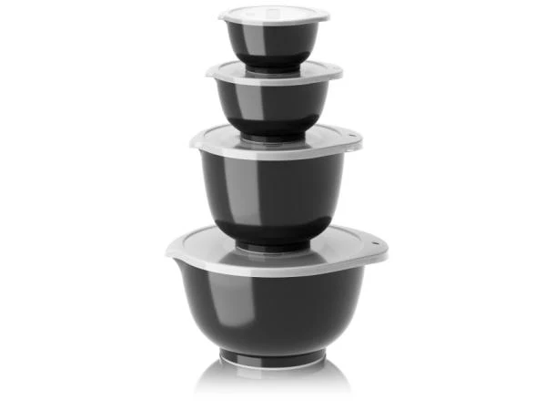 Rosti - Margrethe Røreskålesæt Durostima - 8 dele 0,25 + 0,5 + 1,5 + 3 liter Carbon-fiber black