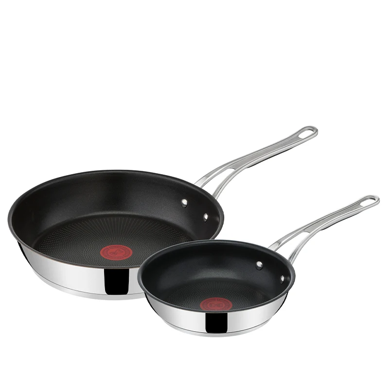 Tefal Jamie Oliver Cook's Vintage SS pandesæt 20 cm + 28 cm med slip-let