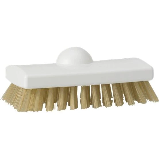 Håndbørste, Vikan, 15x6,5x5,5cm, hvid, PP/polyester/rustfrit hardened, stive børstehår