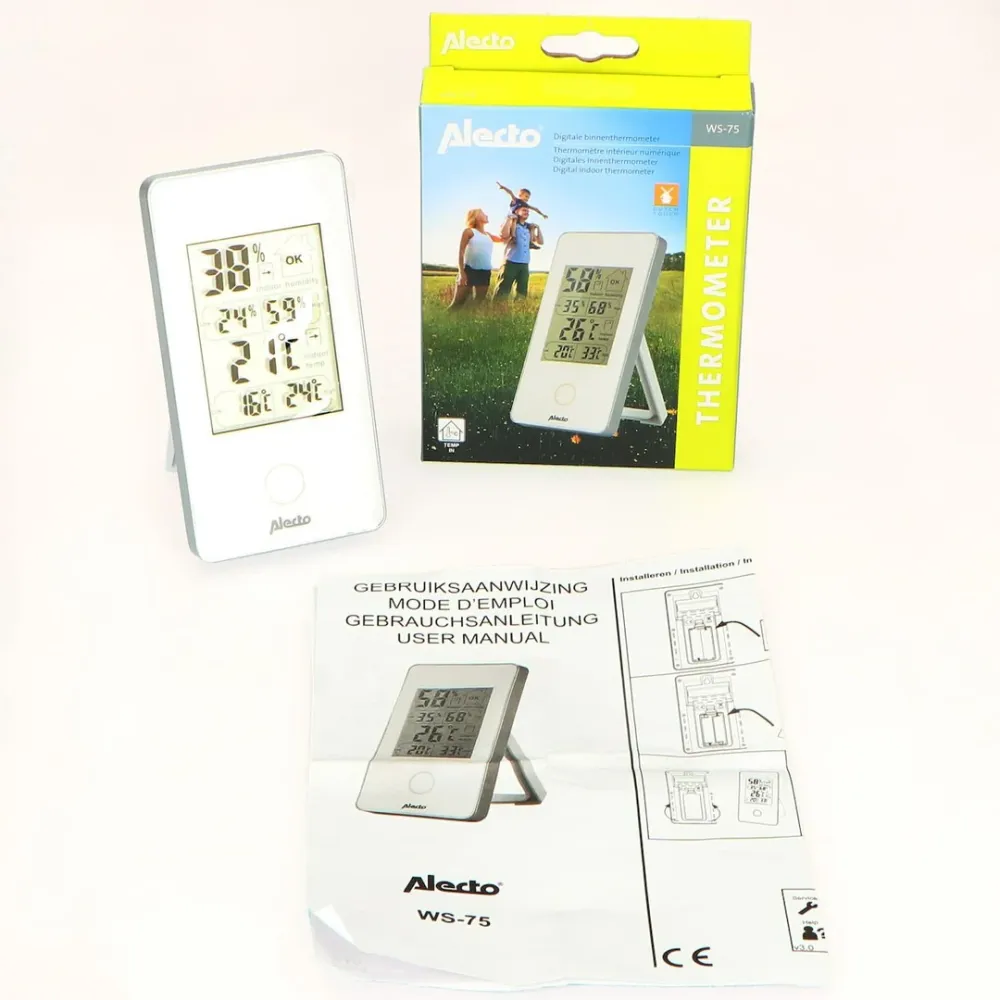 Oscillating Tower Alecto WS-75 Numerisk indendørs thermometer/hygrometer