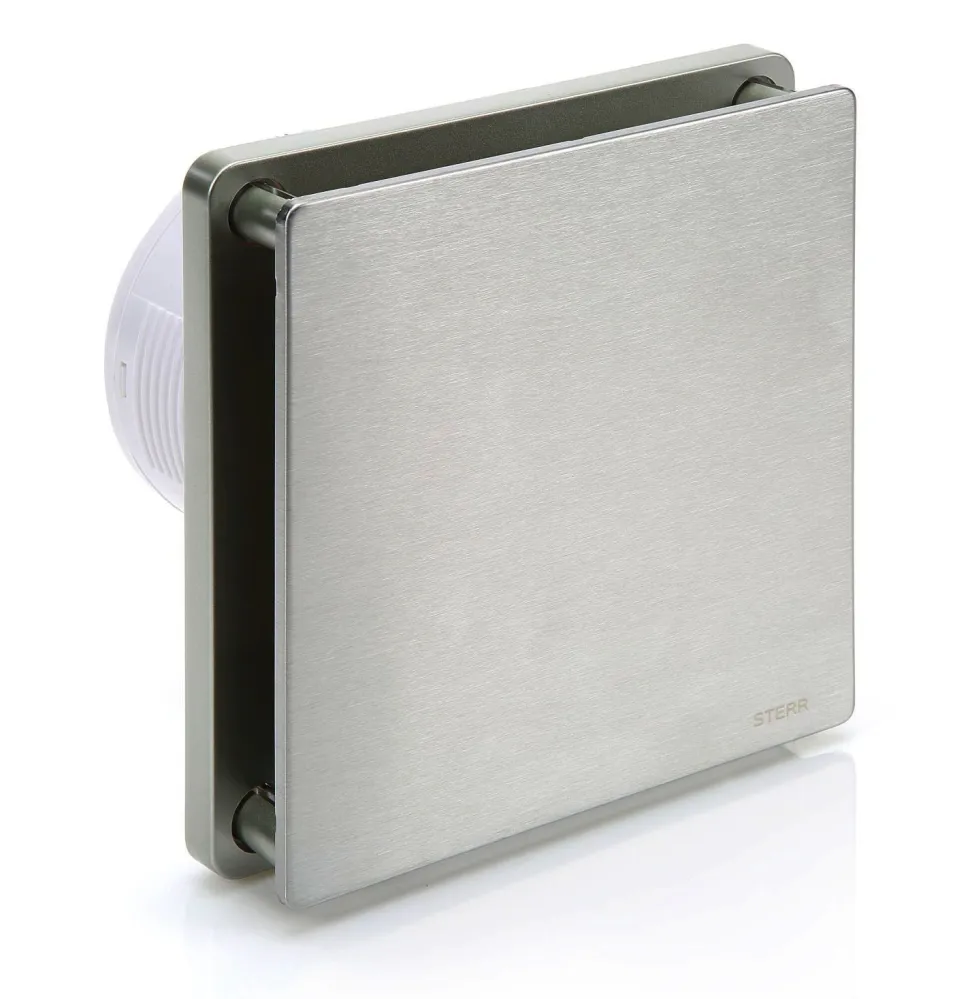 STERR BFS100-S - 100 mm Badeværelsesventilator, 90 m³/h, Sølv