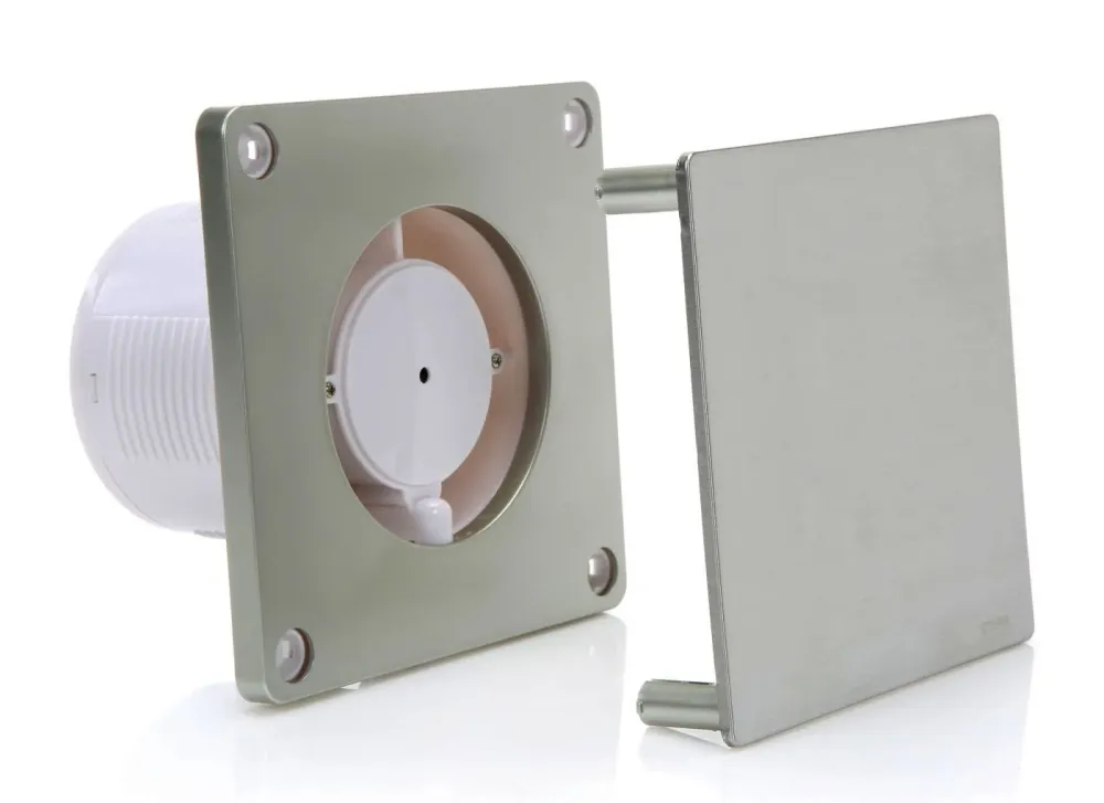STERR BFS100-S - 100 mm Badeværelsesventilator, 90 m³/h, Sølv
