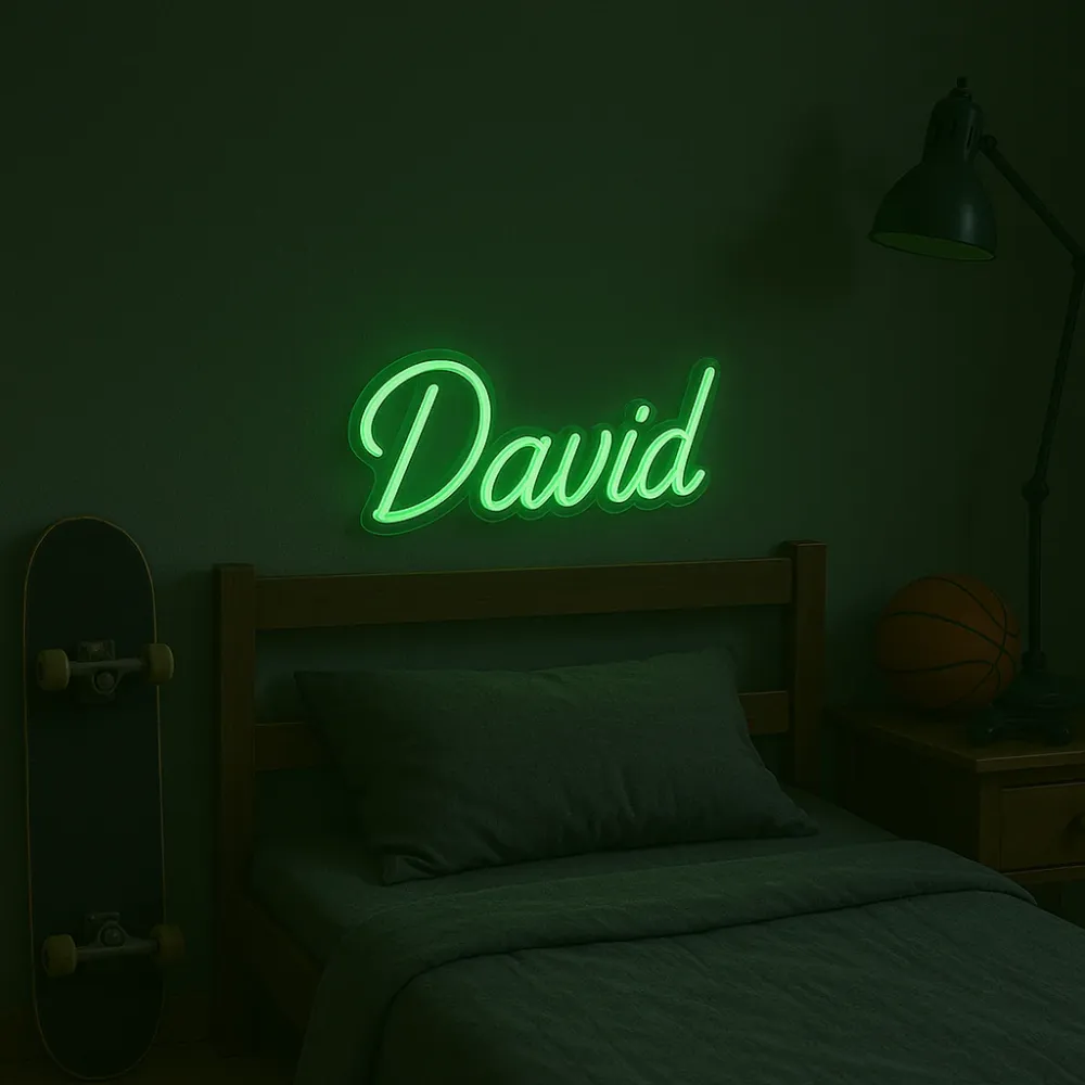Neon Navneskilt Grøn