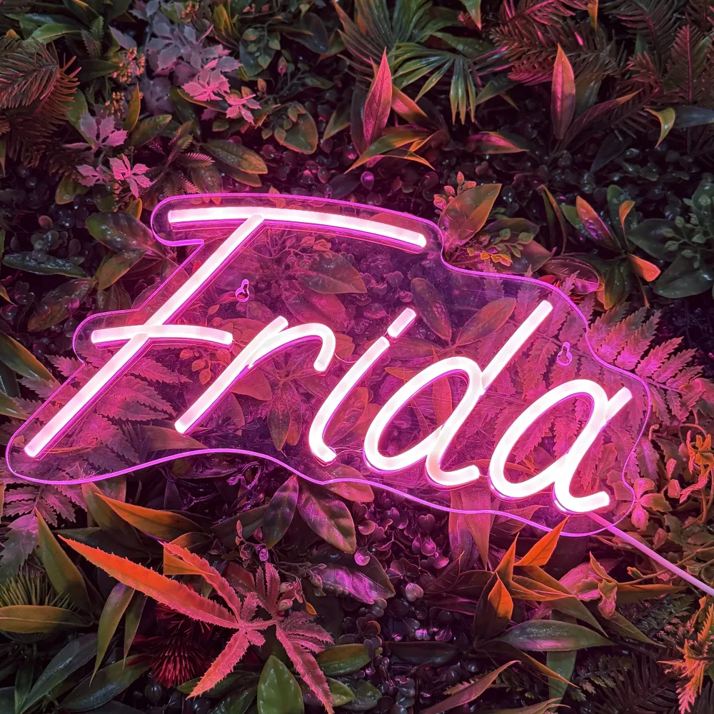 Neon Navneskilt Lyserød