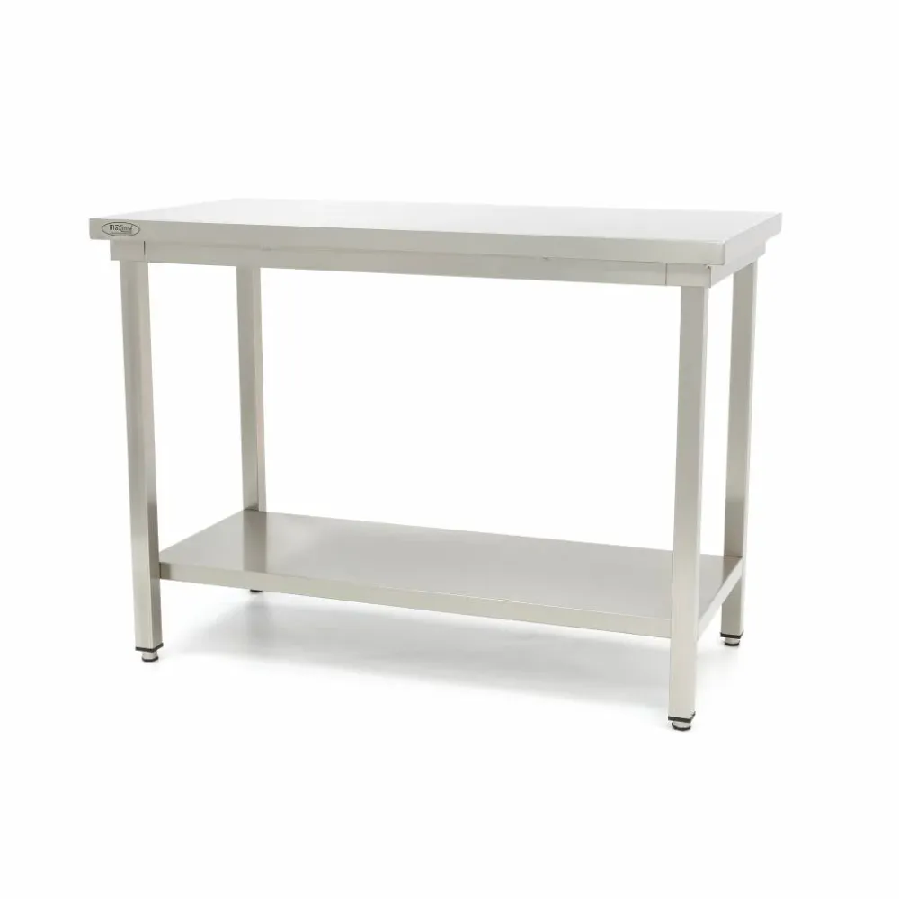 Bord i rustfrit hardened - 160 x 70 cm - Justerbar højde