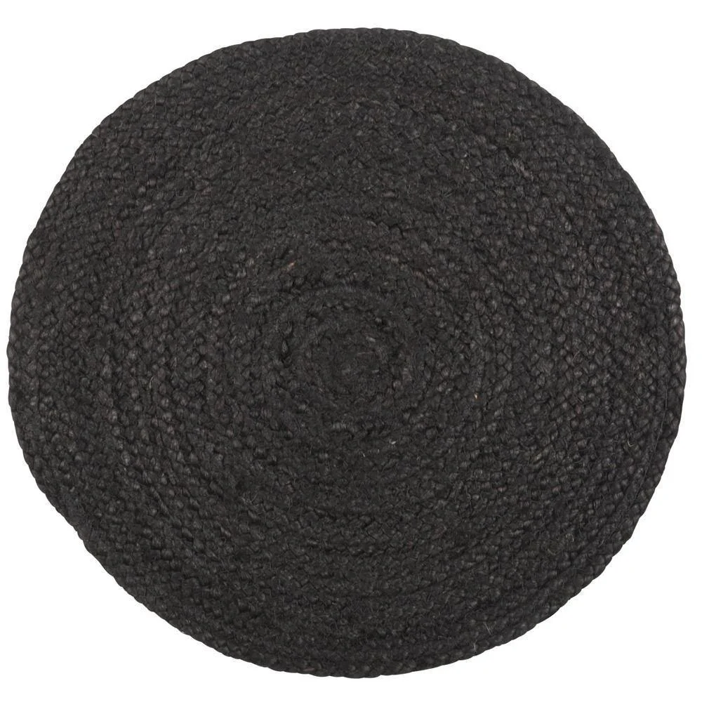 Ib Laursen sort jute dækkeserviet Ø35cm