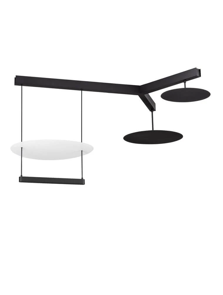 Diona LED-loftslampe 3-lys 3000K sort, hvid