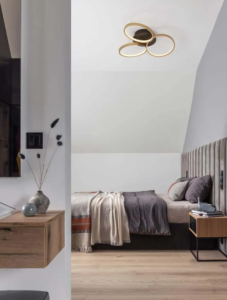 Elize LED-loftslampe 3-lys Ø 55cm 3000K sort, guld