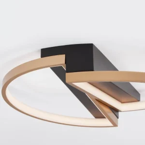 Elize LED-loftslampe halvcirkelformet 2-lys 3000K sort, guld