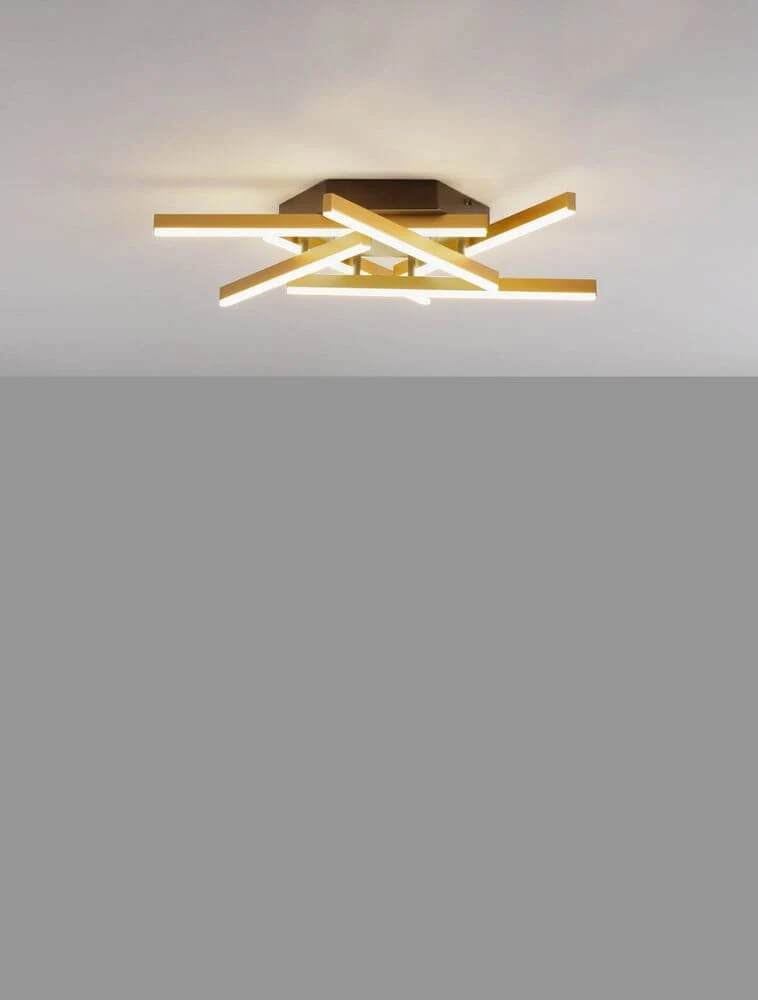 Hyde led loftslamp 3000K guld børstet, sort