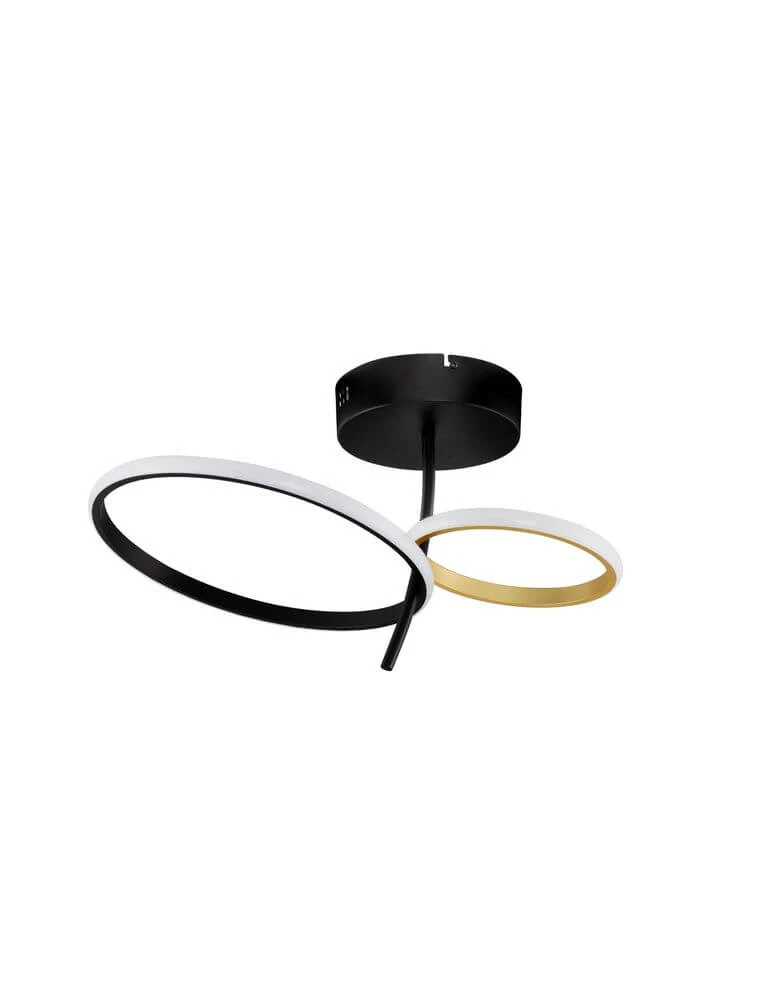 Imar LED loftslampe 2-flamme Ø 51 cm 3200k sort, guld