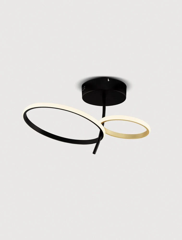 Imar LED loftslampe 2-flamme Ø 51 cm 3200k sort, guld