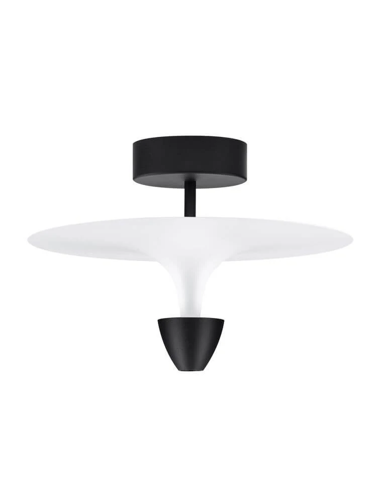 Luet LED loftslampe 3000K sort, hvid