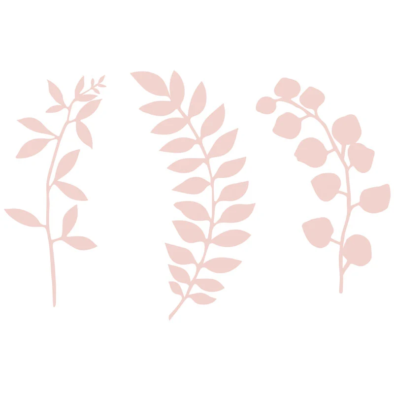 Papir Grene i pink 9 stk.