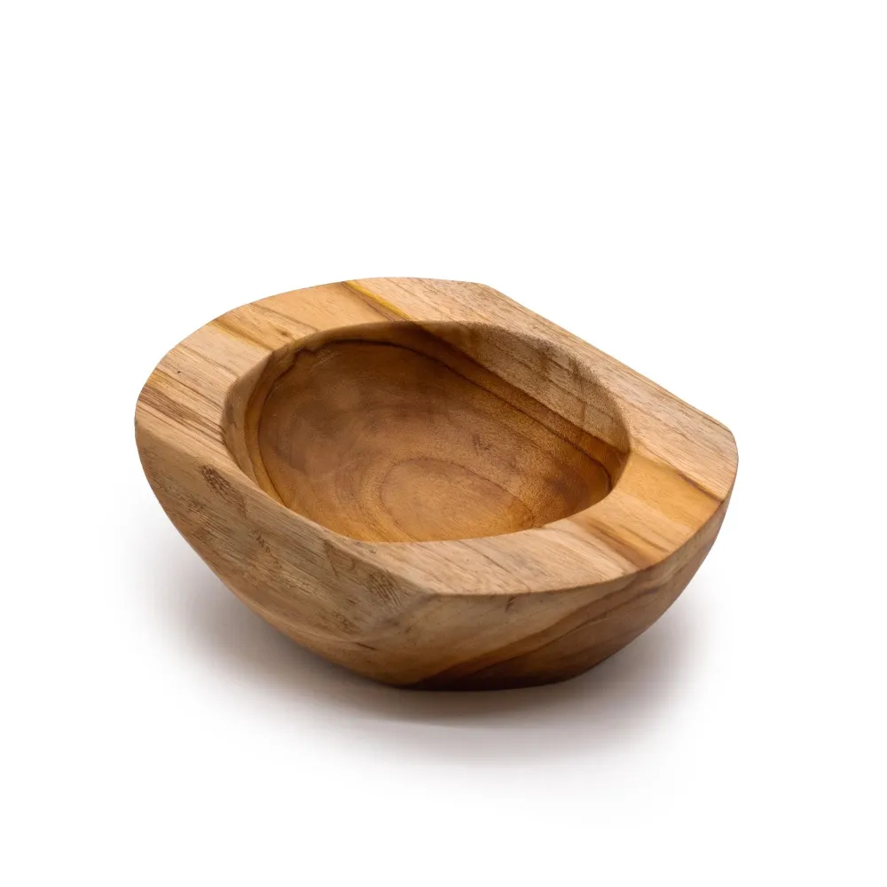 Serveringsskål i teaktræ 20 x 7 cm