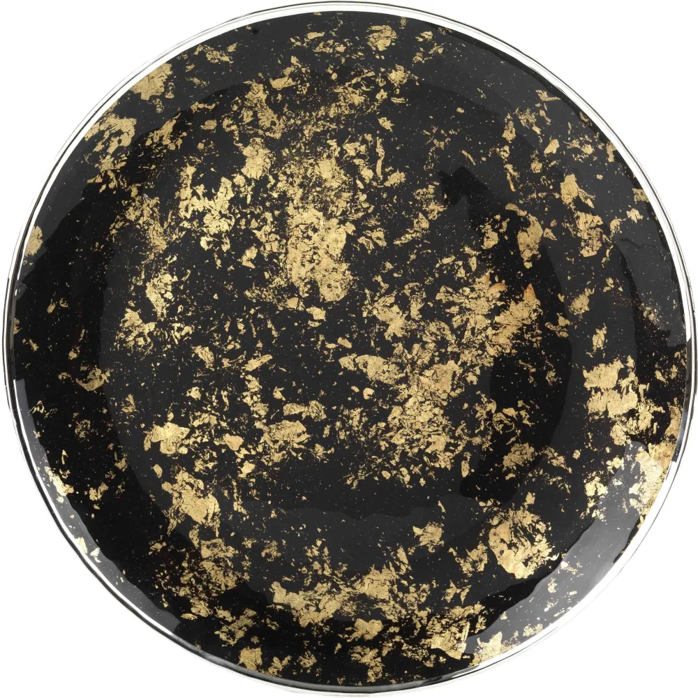 Argenesi Gold Leaf glasbakke 34cm mat sort 1.754144