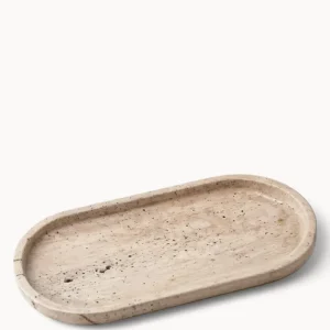 THYRA - Keramikbakke – travertinbeige, til parfume, stearinlys og smykker