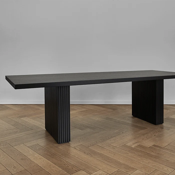 Buffet Servering Balie Balie Spisebord Rektangulært Black 220x100