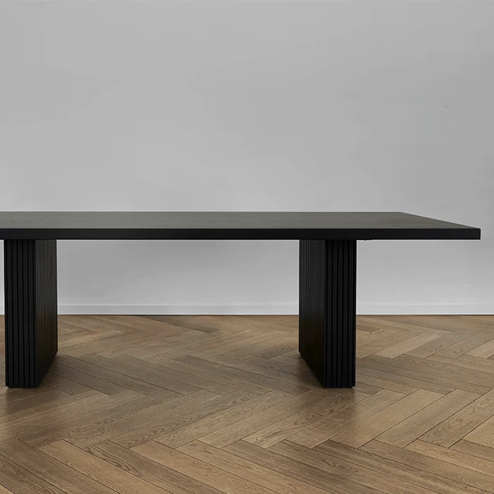 Buffet Servering Balie Balie Spisebord Rektangulært Black 220x100