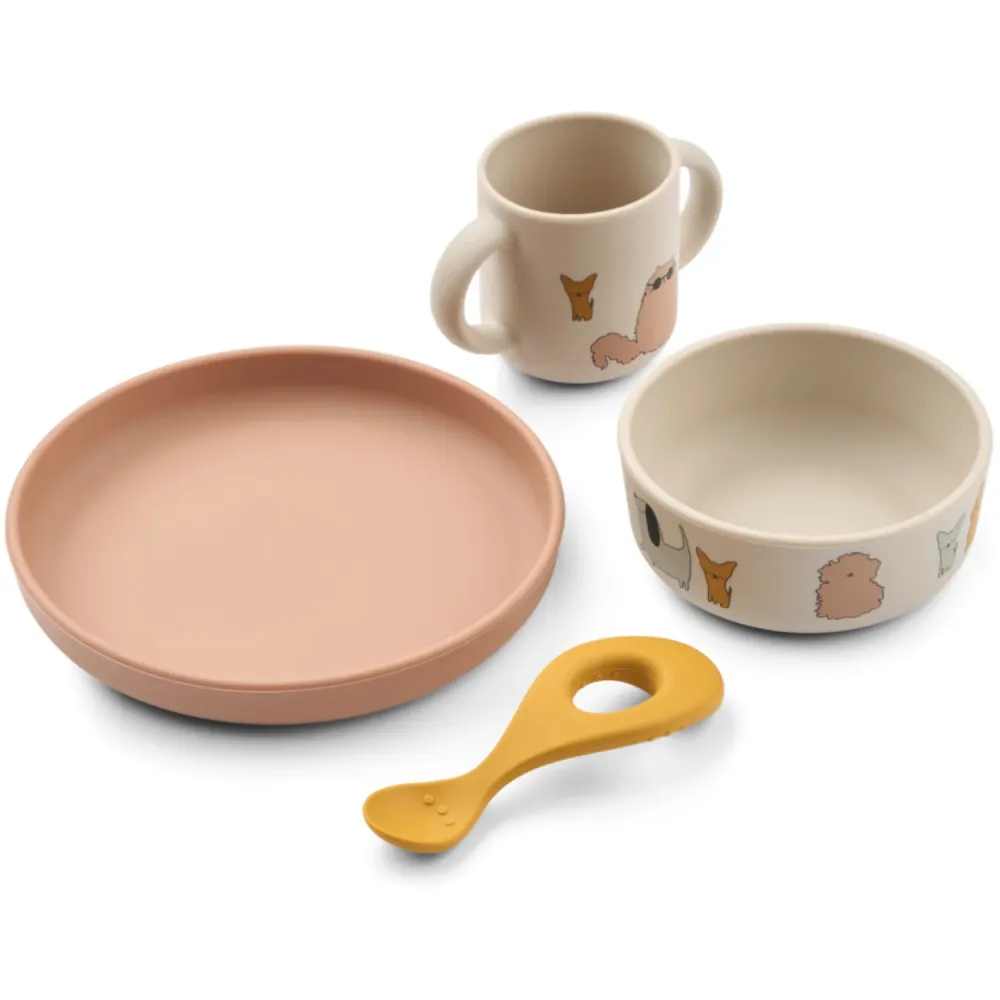 LIEWOOD Cats And Dogs / Sandy Vivi Grafisk tryk Tableware Sæt