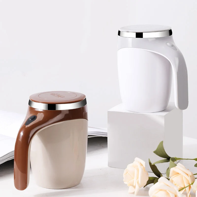 Self-operating Self-Stirring Coffee Cup Temperature Control White