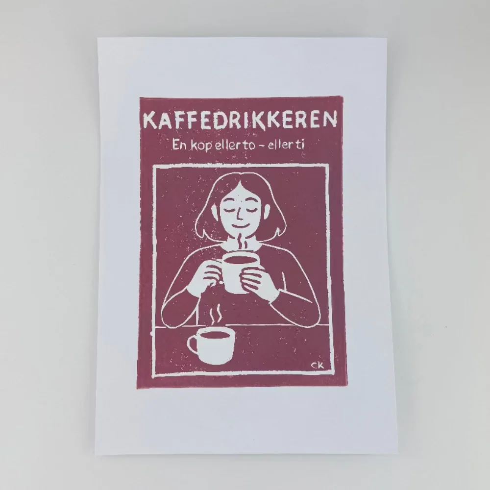 Stovetop Linoleumstryk / Kaffedrikkeren