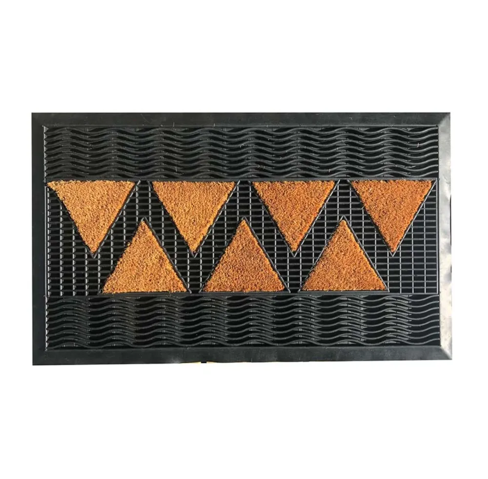 Dørmåtte - Gummi og kokos ZIG ZAG 45x75