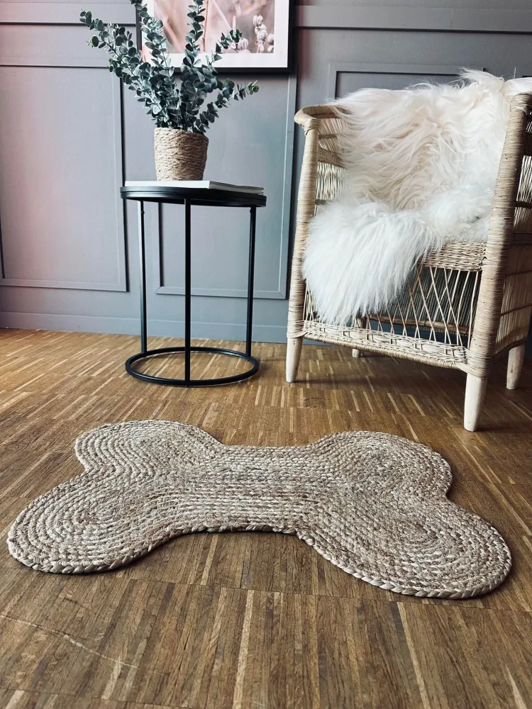 Dørmåtte i jute - Kødben 50x70cm