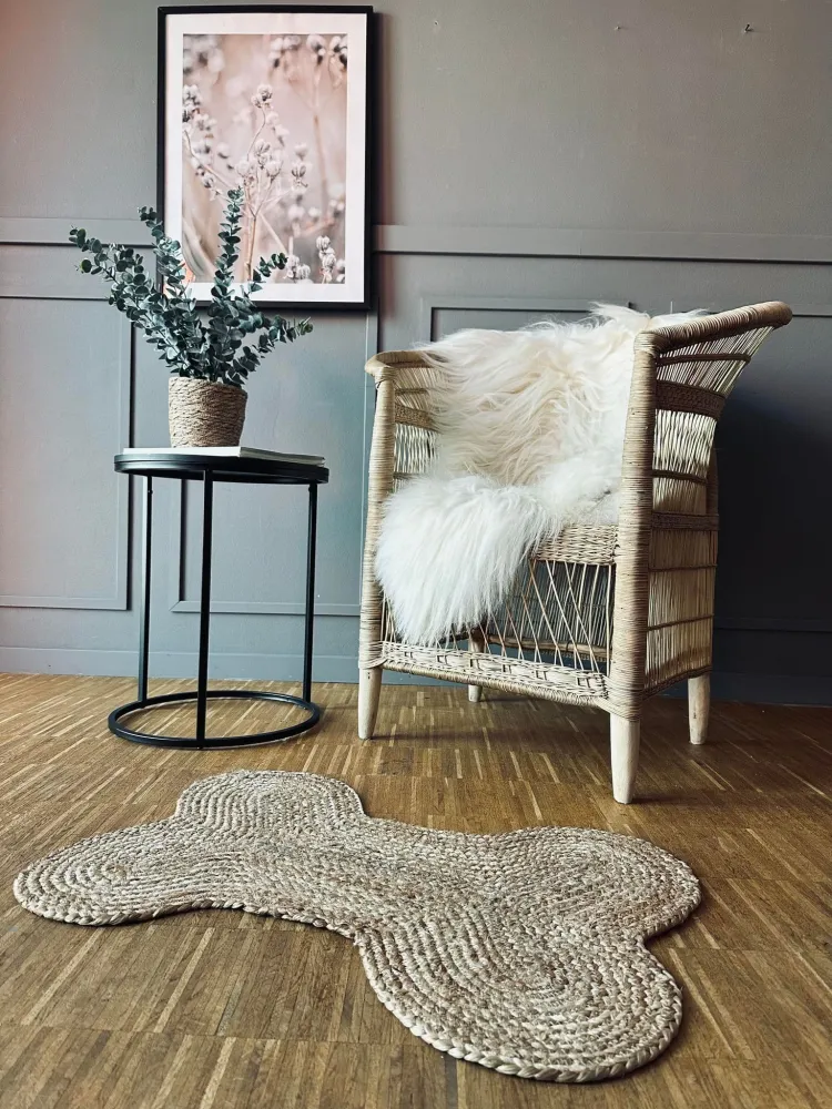Dørmåtte i jute - Kødben 50x70cm