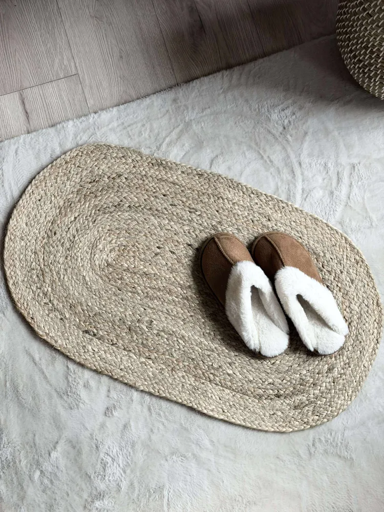 Dørmåtte Jute Oval