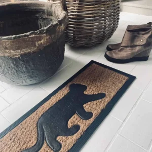 Dørmåtte med kat -25x75cm