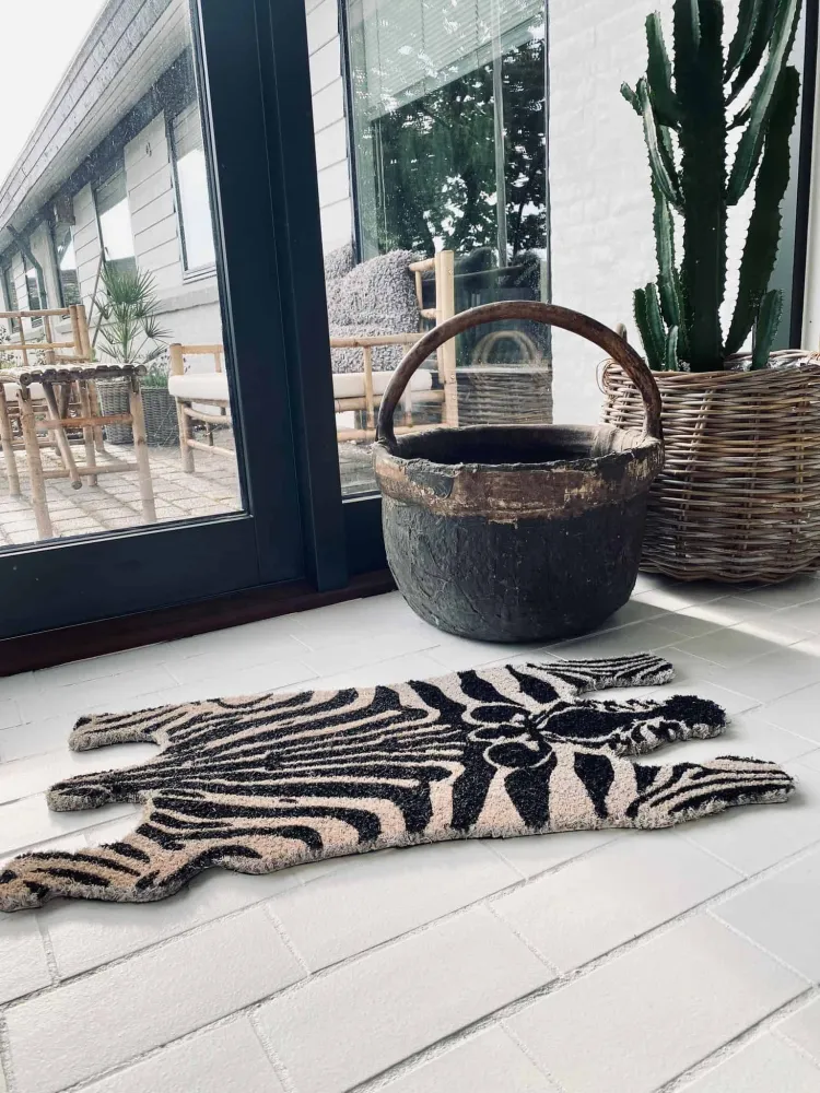 Dørmåtte Zebra kokos