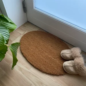 Dørmåtte oval 40x60 cm kokos natur