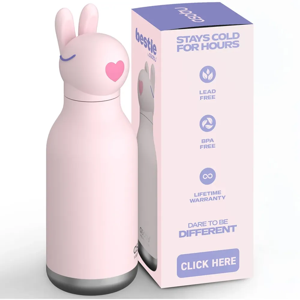 Asobu Bestie Animal termo drikkedunk, 460 ml. - Kanin