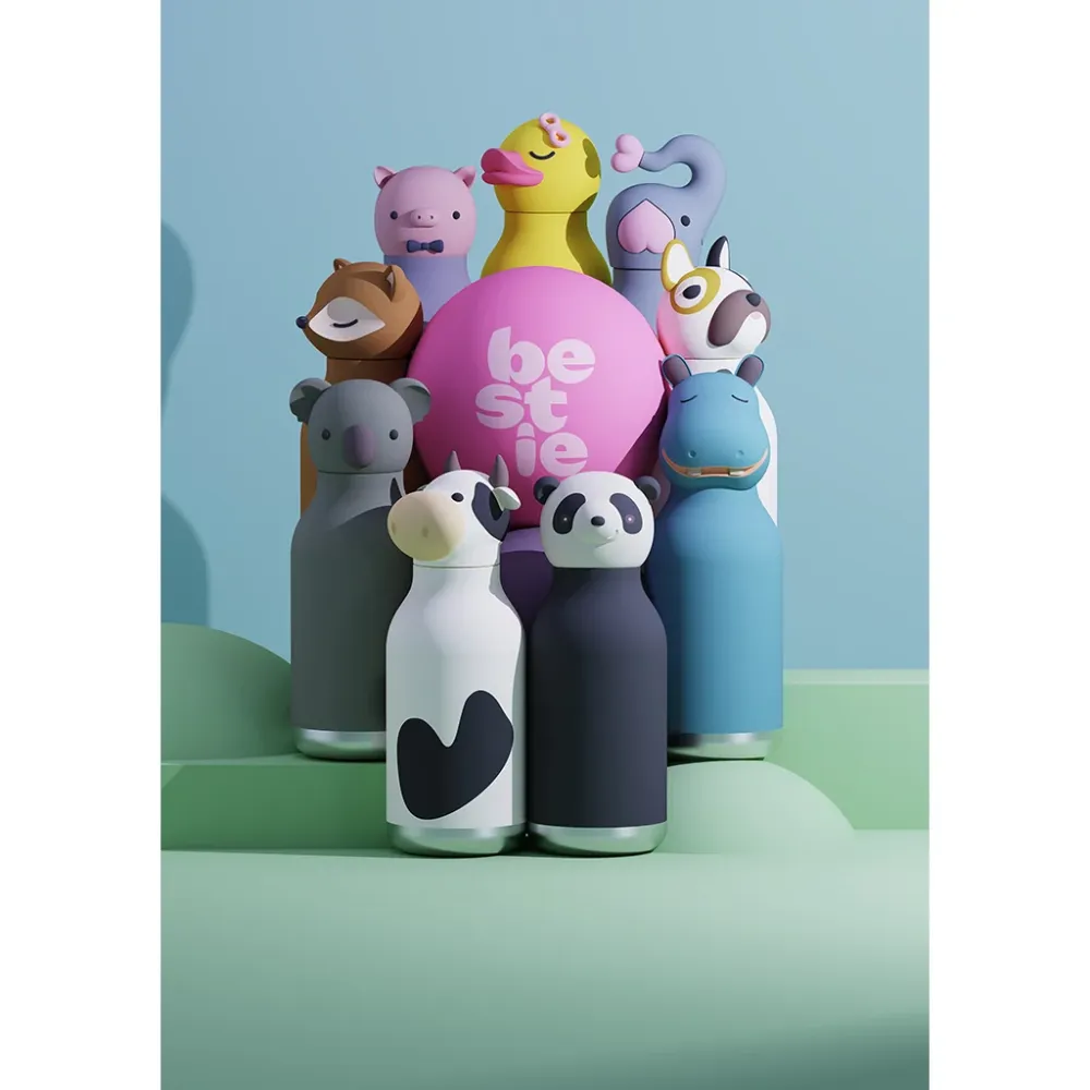 Asobu Bestie Animal termo drikkedunk, 460 ml. - Kat