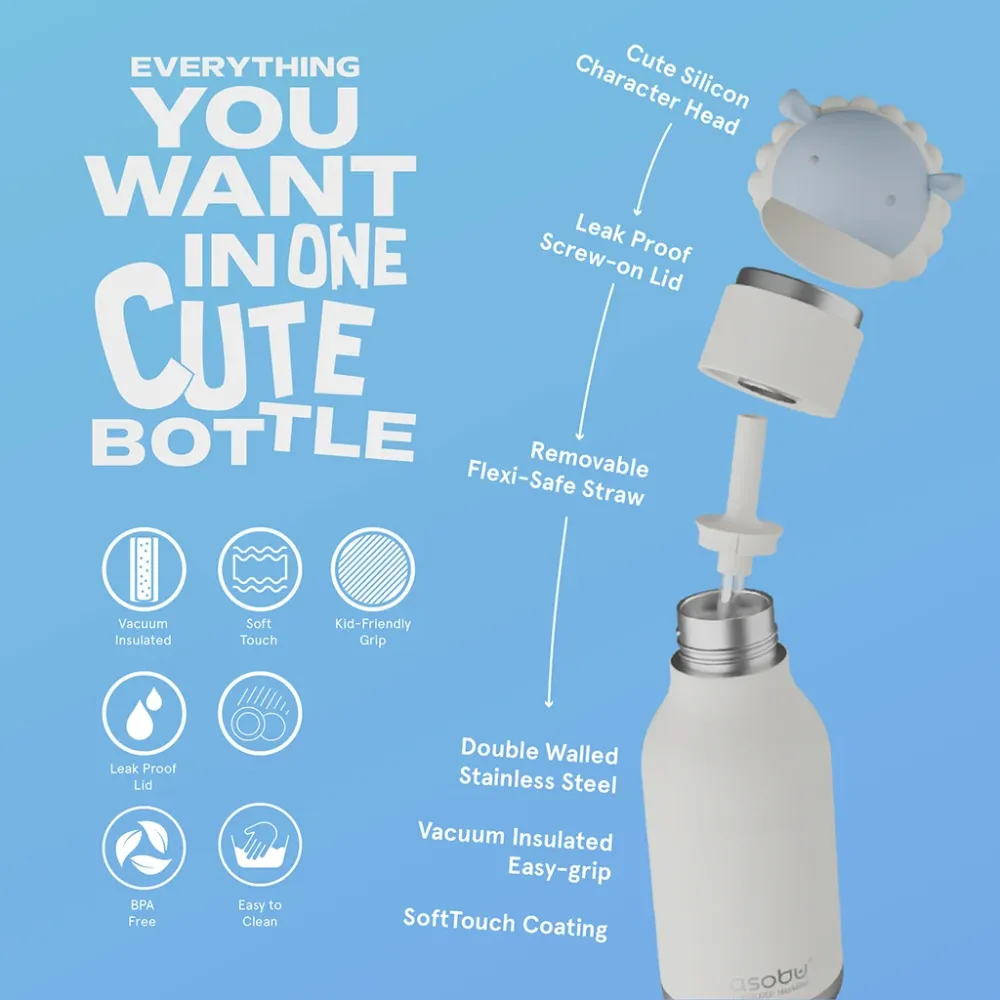 Asobu Bestie Animal termo drikkedunk, 460 ml. - Får