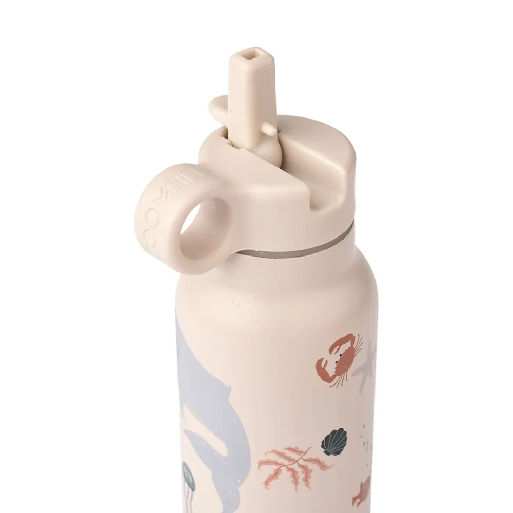 Liewood Falk water bottle, termoflaske 350 ml. - Sea Creature/ Sandy