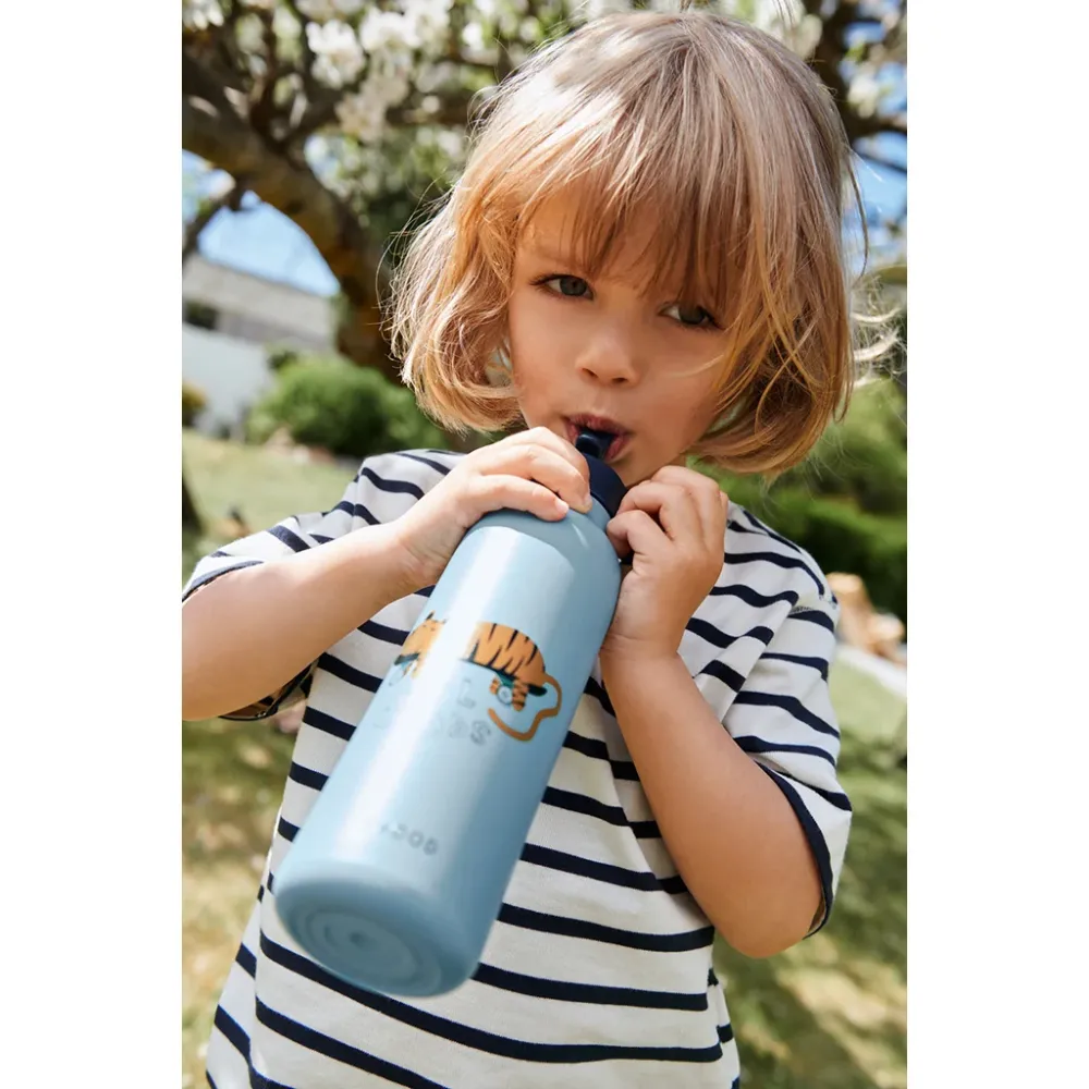 Liewood Falk water bottle, termoflaske 500 ml. - Tiger/ Beach Blue