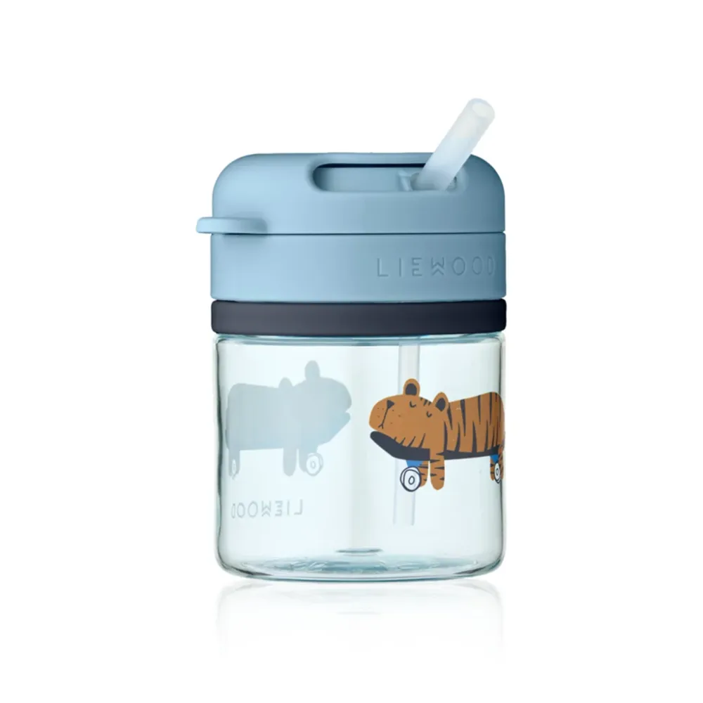 Liewood Pavia Tritan Sugerørskop 280ml, Fun / Beach blue