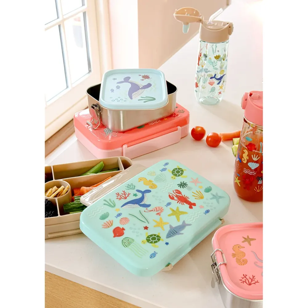 Rice drikkedunk i tritan, 550 ml - Coral ocean print