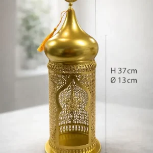 Orientalsk lanterne i guld farve 37x13cm