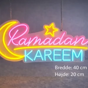 Ramadan Kareem Neon Skilt 40x20cm