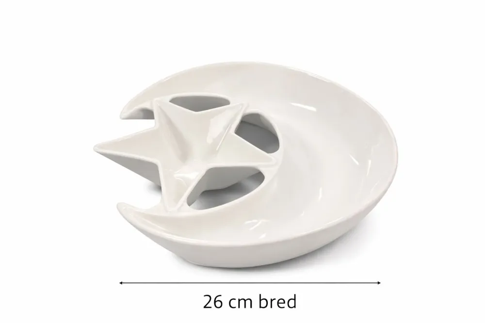Serverings tallerken Ø:26cm 4,5cm dyb stjerne & måne