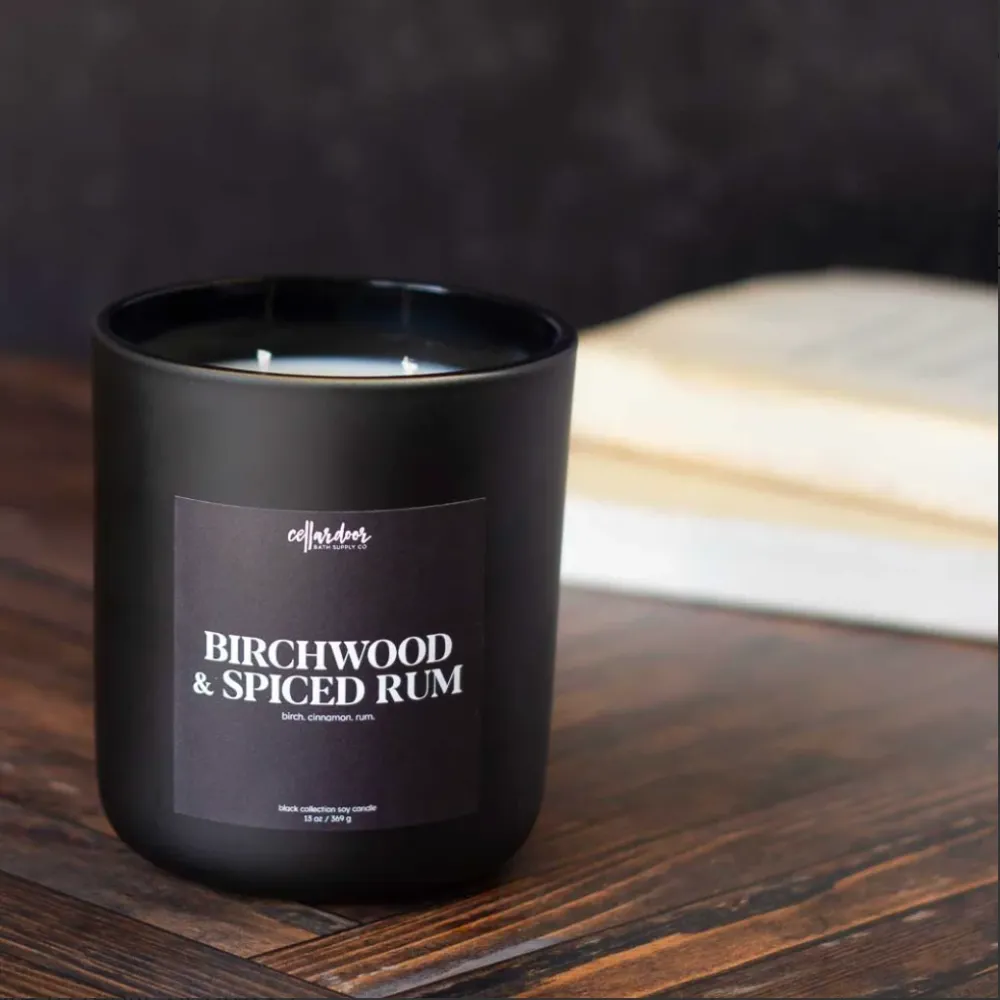 Double Wick Scented Candle – Birchwood & Spiced Rum
