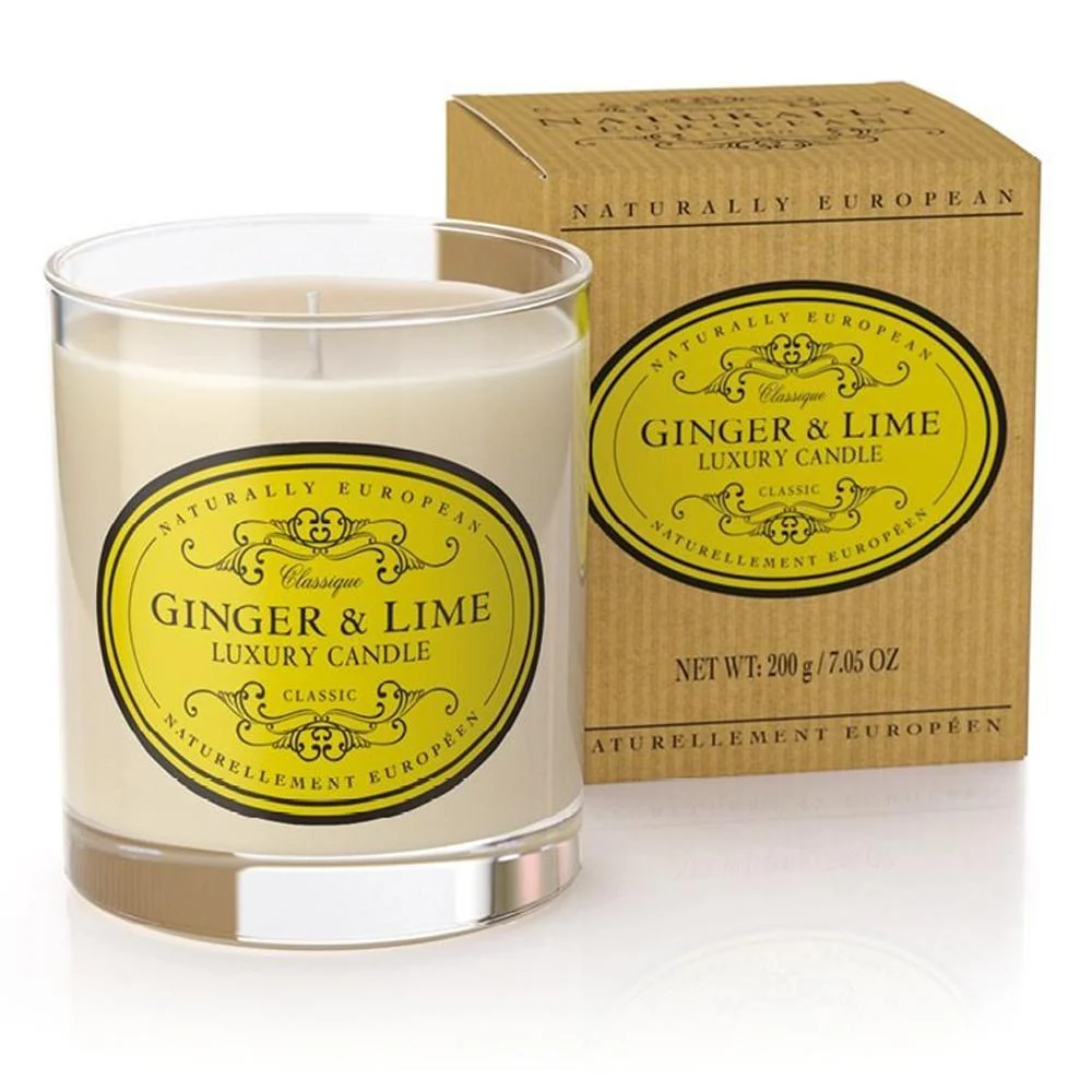 Naturally European Naturlig luksus duftlys Ginger & Lime 200g
