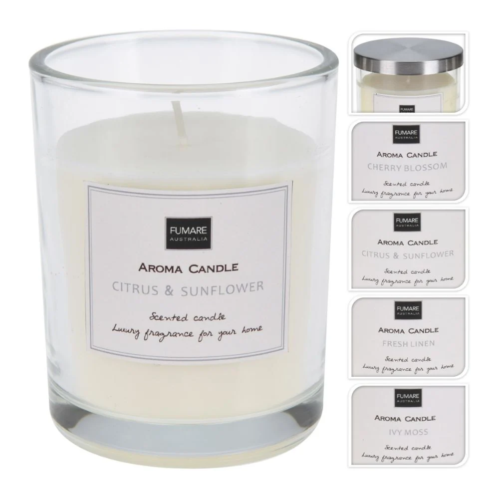 Duftlys i glas 1 stk. - assorteret duft