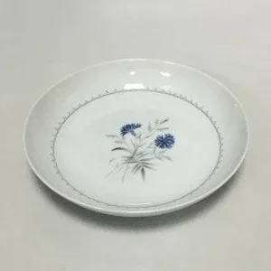 Bing & Grøndahl Hvid Demeter / Kornblomst Suppetallerken No. 22