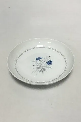 Bing & Grøndahl Hvid Demeter / Kornblomst Suppetallerken No. 22