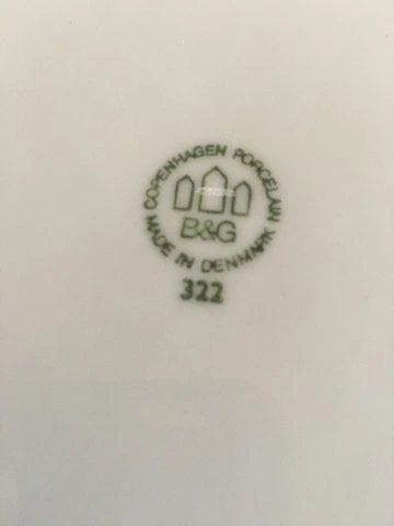 Bing og Grøndahl Hvid Henning Koppel Dyb Tallerken No. 322