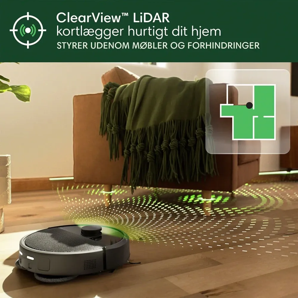 iRobot Roomba® Plus 505 Combo-robot + AutoWash ™-dock alabast eller sort Hvid